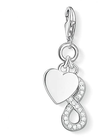 THOMAS SABO Damen Charm-Anhänger Herz Flügel Charm Club 925 Sterling Silber 0613-001-12