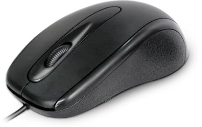 Compoint Wired USB 2.0 Computer Mouse - Ambidextrous Optical Wired Mice for Laptop, Computer, Macbook, Gaming, Working - 2.4Ghz Small Silent Black 1000 DPI Mouse with 3-Buttons and Scroll Wheel