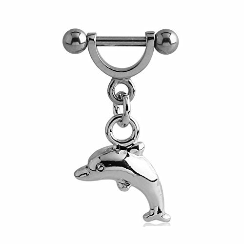 eeddoo Tragus-Piercing Delfin Silber Edelstahl