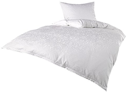 Bettwaesche-mit-Stil Mako Satin Damast Bettwäsche Ornament - viele Größen (135 cm x 200 + 80 cm x 80 cm)