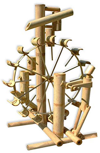 Jeu d’Eau Bambou, Fontaine, Cascade, décoration de Jardin importée de Thaïlande (12033)