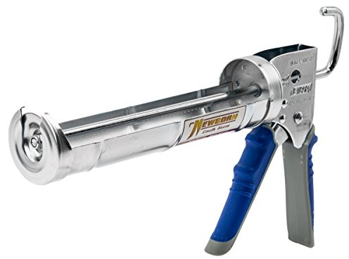 Newborn 960-GTR Super Ratchet Rod Cradle Caulking Gun with Gator Trigger Comfort Grip, 1/10 Gallon Cartridge, 6:1 Thrust Ratio, Silver