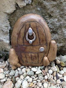 Hobbit-Tür, klein, für Gärten und Bäume