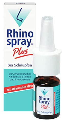 Rhinospray plus bei Schnupfen Nasenspray - Befreien die Nase effektiv mit Tramazolin und ätherischen Ölen, 10 ml, bei Schnupfen, geschwollener Nasenschleimhaut und Nasennebenhöhlenentzündung