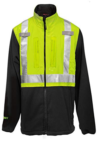 TINGLEY unisex adult Athletic Phase 2 High Visibility Fleece Jacket, Hi/Vis Yellow, Medium