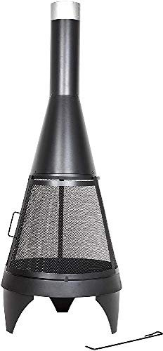La Hacienda Colorado Mesh 160 Terrassenofen - Terrassenofen - Feuerstelle für entspannte Abende - Feuersäule Outdoor - Terrassenkamin - Gartenofen aus hochwertigem Stahl 60x60x160 cm