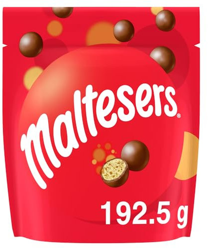 MALTESERS - Bonbons Chocolat au Lait Cœur Croquant - Idéal à Partager - 192,5g