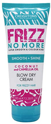 Creightons Frizz No More Smooth & Shine Blow Dry Cream (100ml) - Conditioning Formula which Reduces Frizz Leaving Hair Silky Soft & Smooth & Adds Glossy Shine. Colour Kind Formula, Clear White