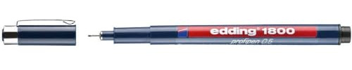 Edding 1800-3S Faserschreiber Pigmentliner Profipen 3 stück schwarz