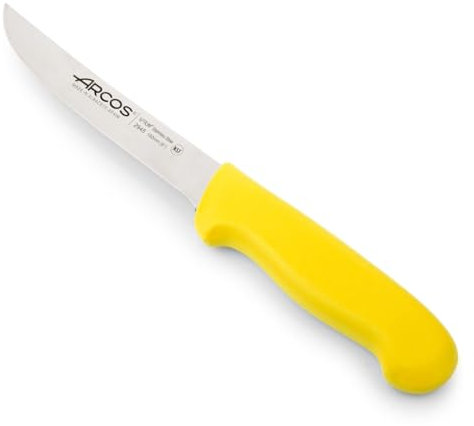 Arcos Ausbeinmesser mit Nitrum Edelstahlklinge 16 cm - Professionelles Messer zum Entbeinen von Fleisch - Ergonomischer Griff aus Polypropylen, Gelb, Serie 2900
