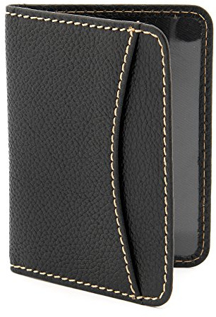 1642 Leather Travel Pass/Oyster Card Holder with Contrast Stitching