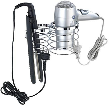 WENKO Haartrocknerhalter und Glätteisenhalter Premium Edelstahl