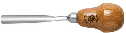 KIRSCHEN Werkzeuge 5606002 | Kerbschnitzbeitel mit Birnenheft Stich 6, gerade & flacher Höhlung - 2mm