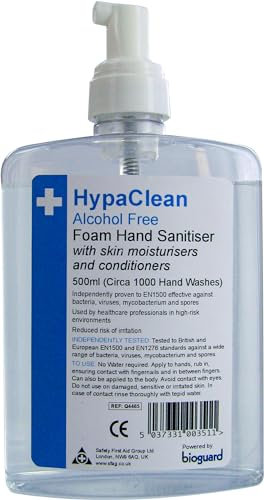 Safety First Aid Group HypaClean Alcohol Free Foam Hand Sanitiser (500 ml)