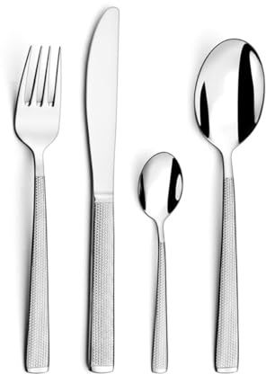 Amefa 908600AF20C40 Parure Couverts de Table/Coffret 6 Personnes Acier Inoxydable/Couvert Monobloc Finition Brillante 13,7 x 7 x 26,5 cm