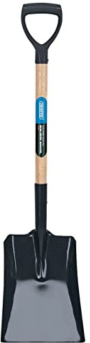 Draper 1060 x 320 mm Carbon Steel Square Mouth Builders Shovel | Hardwood Shaft Hand Tool | Heavy-Duty Gardening Shovel | Multifunctional Digger | Y-dee shapped Handle |10904