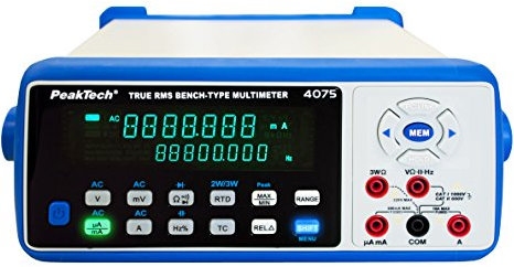 PeakTech Digital-Tischmultimeter 4 5/6-Stellig mit USB, Lan, Bluetooth, Rs-232 und SD-Karte, 1 Stück, P 4075