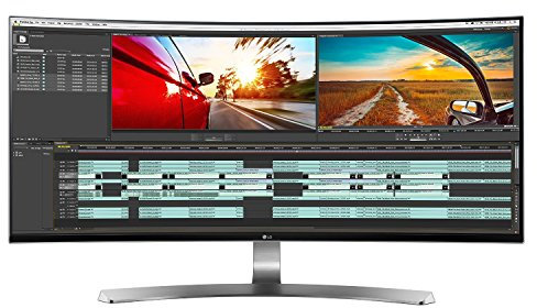 LG 34UC98 34 inch Curved Ultrawide Height Adjustable IPS Monitor (3440 x 1440, 2x HDMI, DisplayPort, Thunderbolt 2, 300 cd/m2, 5ms, AMD Freesync)
