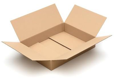KK Verpackungen Versandkartons 600 x 450 x 100 mm Braun 1-wellig (Außenmaß 604 x 454 x 116 mm) | 10 Stück, Faltkartons Kartons geeignet für Versand als DHL Paket DPD Hermes GLS Paketklasse M (KK55)