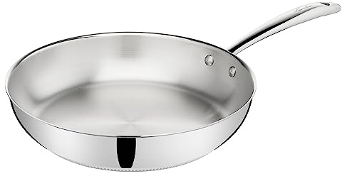 Lagostina Accademia Lagofusion Padella, Acciaio Inox con Maniglia rivettata, Diametro 28 cm