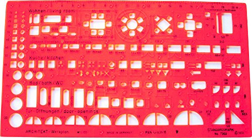 Standardgraph ST7302 - Architekt Werkplanschablone Maßstab 1:100