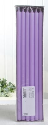 CandleCorner Stabkerzen, 30 x 1,2 cm Ø, 12er-Pack, Flieder