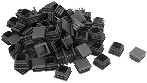 sourcing map Plastic Box Section Blanking End Caps Square Tube Bung Insert 20mm 100pcs