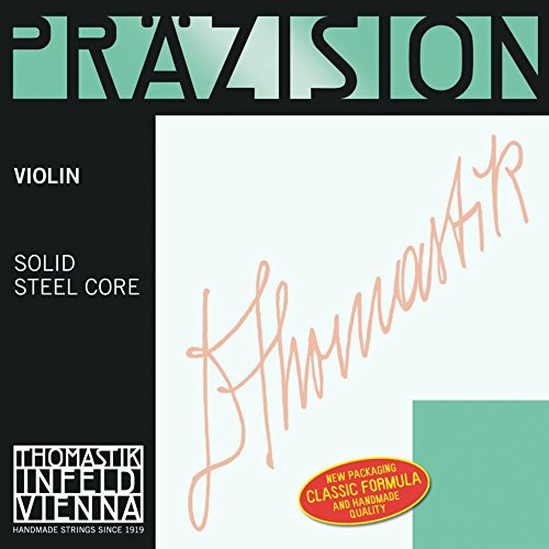 Thomastik Einzelsaite für 3/4 Violine Präzision Vollstahlkern D-Saite Chrom umsponnen, mittel