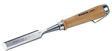 Bahco Stechbeitel, Holzgriff, vernickelter Stahlring, 38 X 140mm 425-38, Silver/Brown