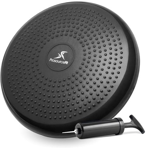 ProsourceFit Core Balance Disc Trainer, 14” Diameter with Pump for Improving Posture, Fitness, Stability