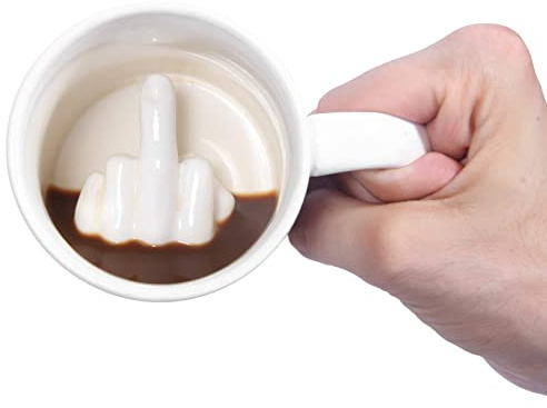 thumbs Up! - Up Mug - Tasse Céramique avec un geste soudain dans le fond de tasse 300ml - blanc - 0001218