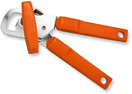 Left Handed Manual Can Opener, Orange Handle