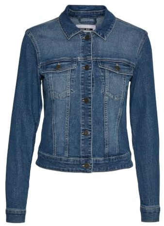 NOISY MAY Debra Denim Mujer Chaqueta Tejana Azul 75% Algodón, 18% Poliéster, 6% Viscosa, 1% Elastano
