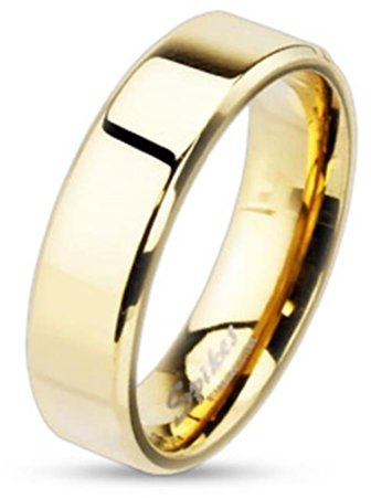 Paula & Fritz® Ring Damen Silber Gold Rosegold Schwarz Blau 316L Chirurgenstahl Größe 49 (15,6) - 72 (22,9) 6-mm 8-mm breit Damenring Herrenring Partner