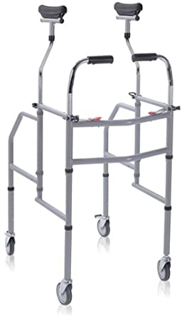 DEAMBULATORE PIEGHEVOLE CON APPOGGIO SOTTOASCELLARE IN ACCIAIO VERNICIATO - GAMBE REGOLABILI IN ALTEZZA