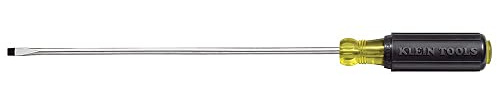 Klein Tools 608-8 Mini Flathead Screwdriver, Made in USA, 1/8-Inch Cabinet Tip, 8-Inch Round Shank