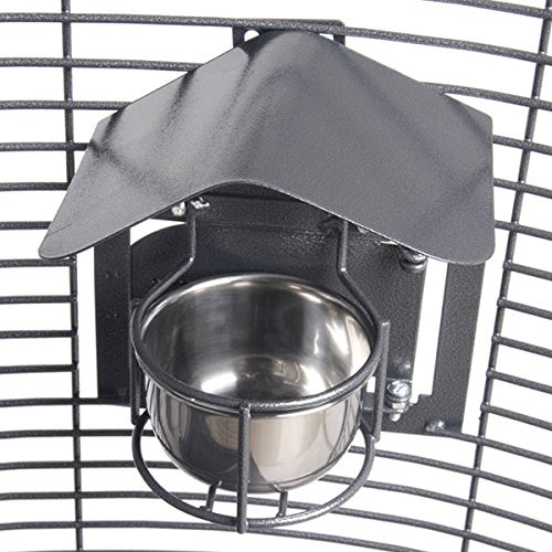 Montana Cages | 2er-Set Feeder Shield - Futternapf-Dach | SMALL - Antik | ca. 14 x 12 x 4,25 cm