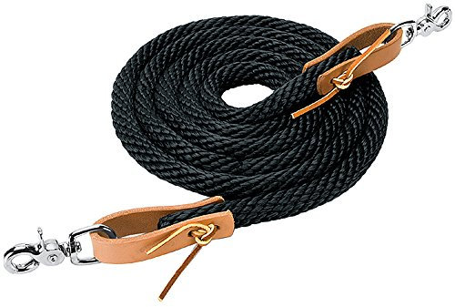 Weaver Leather Poly Roper Zügel, schwarz, 0,95 cm x 2,4 m