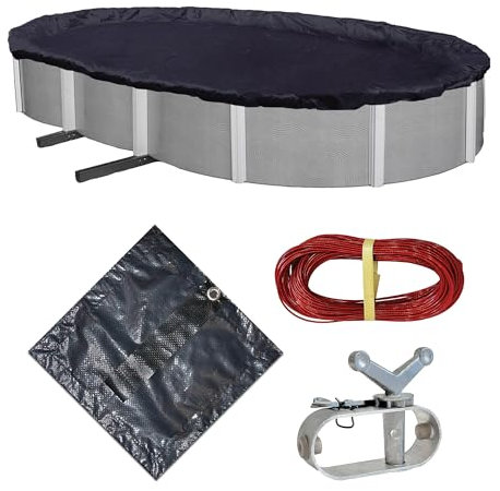 Blue Wave Bronze 8-Year 18-ft x 34-ft Oval Above Ground Pool Winter Cover