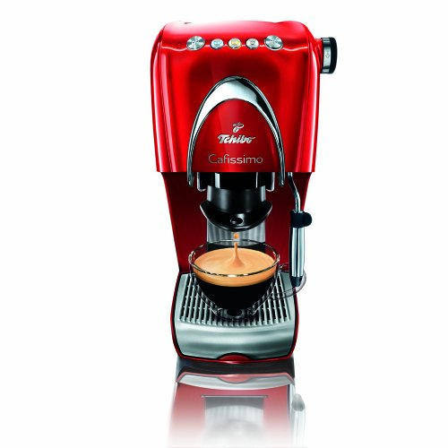 Tchibo 279330 Cafissimo Classic, Kaffeemaschine für Espresso/Kaffee Creme/Filterkaffee/Milchschaum, Hot Red | Espresso, Kaffee Creme, Filterkaffee, Milchschaum