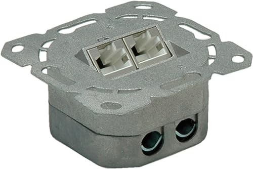 VALUE Kat.6A (Class EA) Dose, 2x STP, Unterputz, senkrecht, weiss