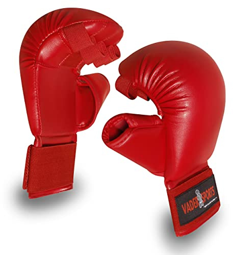 Vader Sport - Gants Mitaines Enfants Karaté Karaté Junior Full Contact Karaté Sécurité Main - Rouge