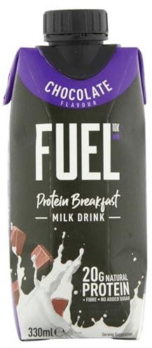 FUEL10K Chocolate High Protein Milk Breakfast Drink, 330 ml (Pack of 1)