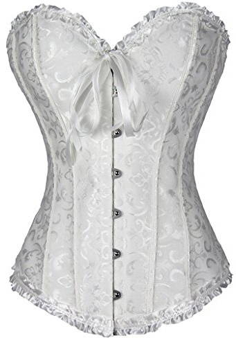 Everbellus jacquard helbröst korsett för kvinnor, topp, bantning, halvbröst, corsage