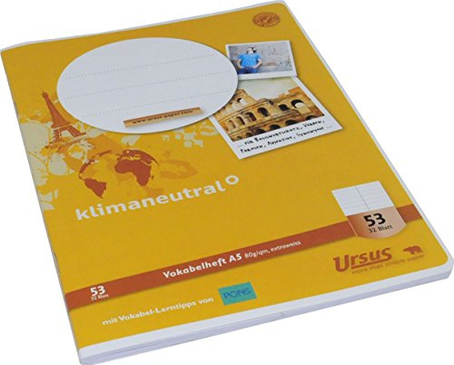 URSUS Basic 040532053 tâche Cahiers et carnets de communication Carnet vocabulaire A5 32 feuilles lin53