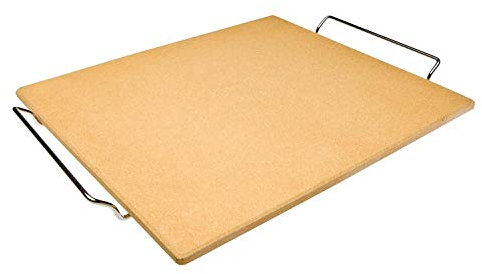 Ibili 784338 - Pietra per pizza, rettangolare,38 cm x 30 cm x 1 cm, colore: arancione