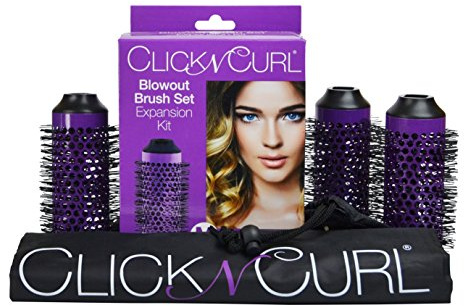 Click N Curl Blowout Brush Set Expansion Kit, Medium - Aluminium Haarwickler-Set, Hair Roller, Lila