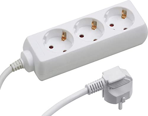 Meister Steckdosenleiste 3-fach - 5 m Kabel - weiß - Kunststoffleitung - IP20 Innenbereich / Steckerleiste / Mehrfachsteckdose / Tischsteckdose / Tido 3-fach / 7430250