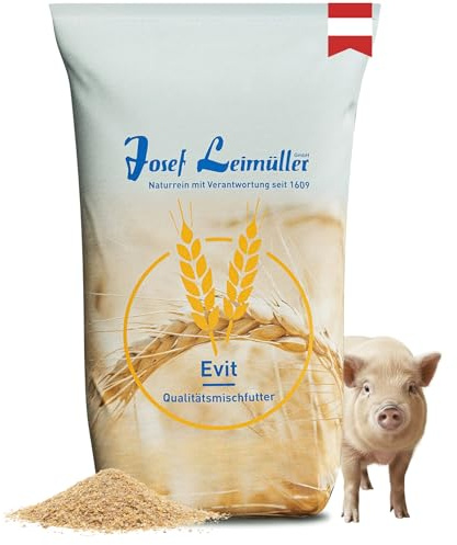 Leimüller Minischweinfutter mehlig 25kg Zwergschweinfutter Zwergschein | 100% gentechnikfrei, staubarm, natürliches Schweinefutter, aus Österreich