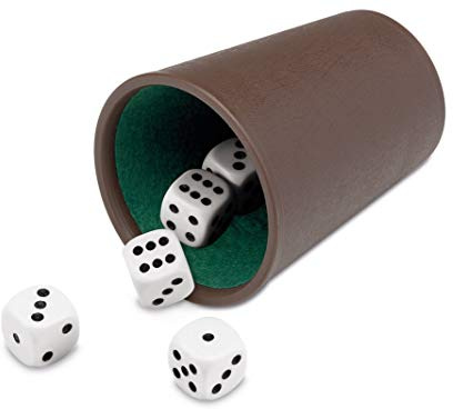 Cayro - Cubilete para Dados - para Juegos de Mesa - Cubilete Forrado en Interior - Buen Diseño - Ideal para Juegos De Mesa - Diseño Único - para Regalar